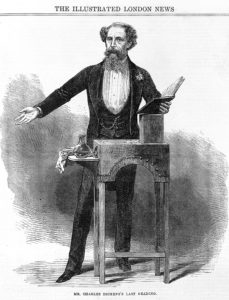 Dickens giving the last reading of his Works. Image